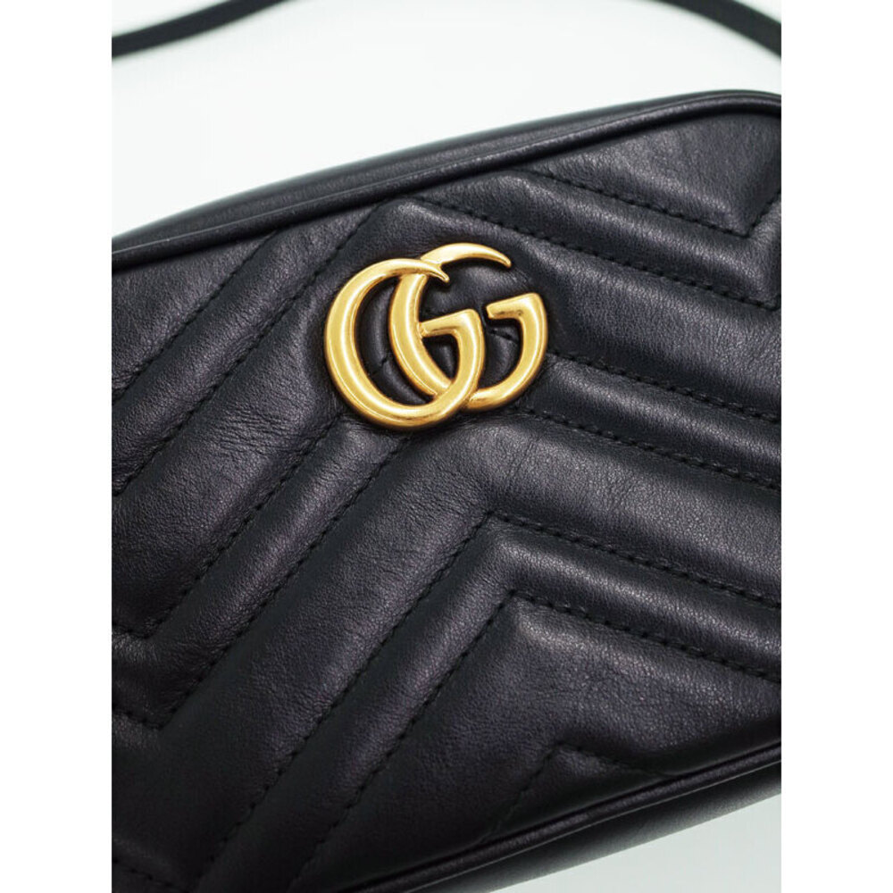 Gucci Quilted Marmont GG Black Bag Shoulder - Picture 4 of 9
